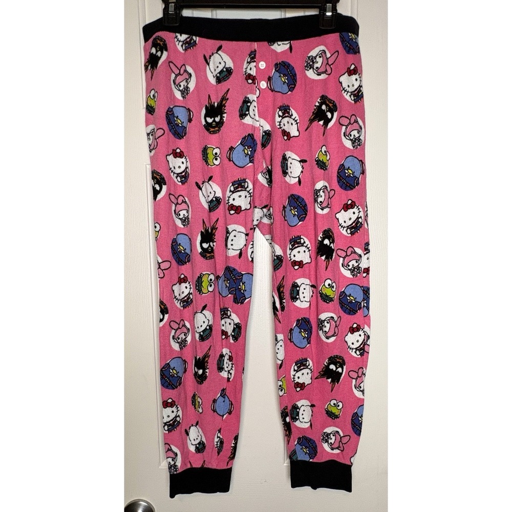 Hello Kitty X My Hero Academia Pink Pajama Pants Hot Topic waffle sleep - Large